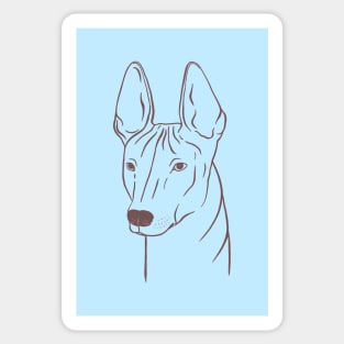 Xoloitzcuintli (Light Blue and Taupe) Sticker